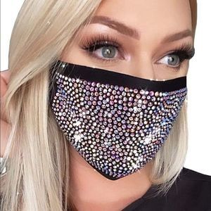 ⭐️ Bling Bling, Handmade Swarovski Crystal Fashion face mask